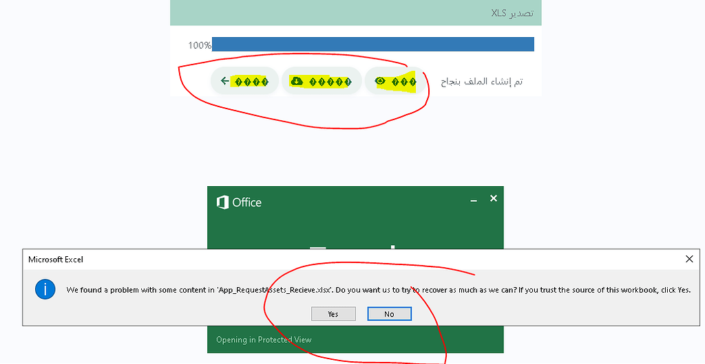 Error exporting Excel sheet in Arabic language - Scriptcase 9 ...