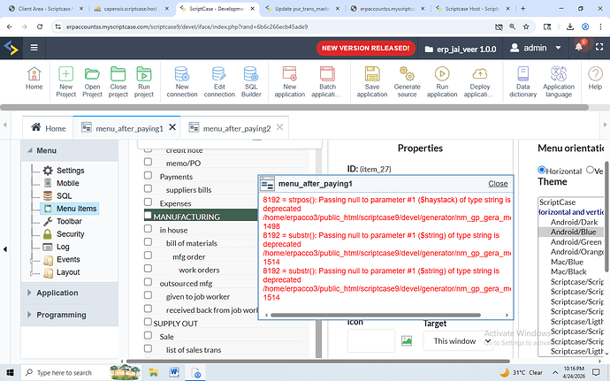 error-while-ruuning-app