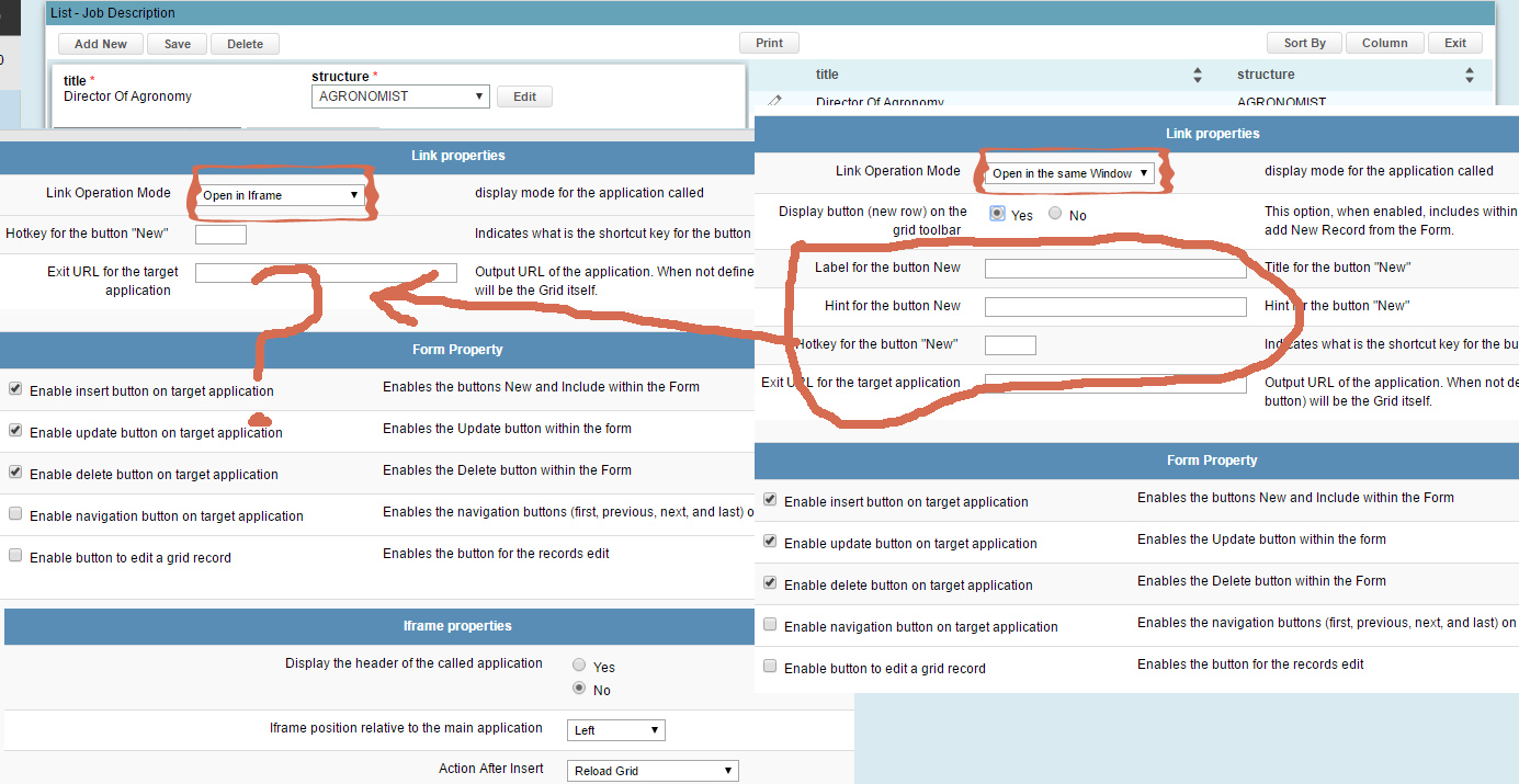 scriptcase multiple iframes on one page