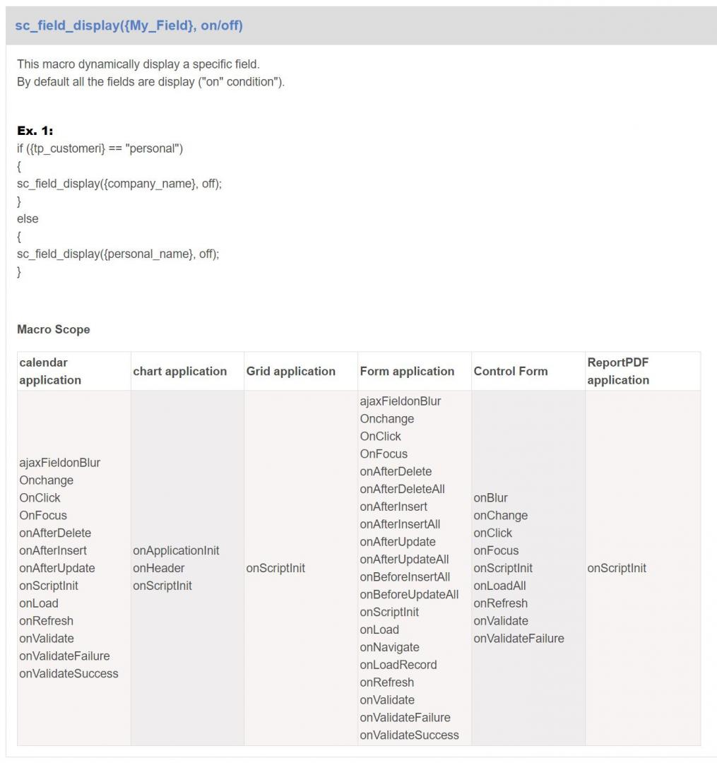 hide column headings scriptcase